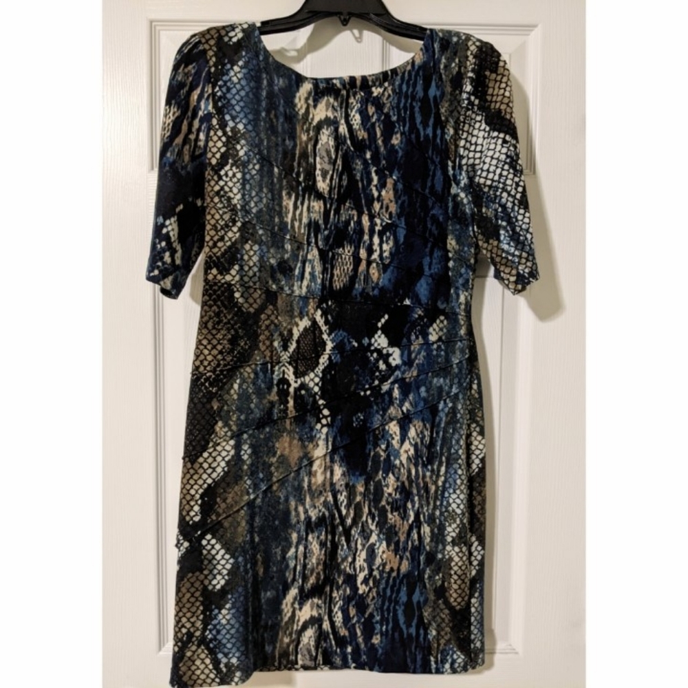 Connected Apparel snakeskin dress
